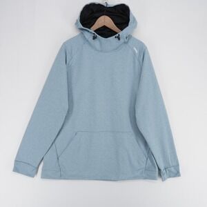 UNRL Crossover Hoodie Mens XXL Blue Heather Performance Pullover Fleece Stretch